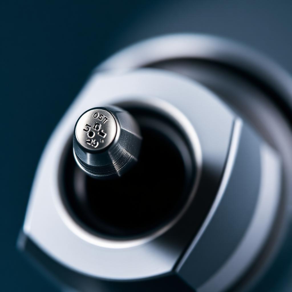 Macro detail of an injector nozzle tip and pintle