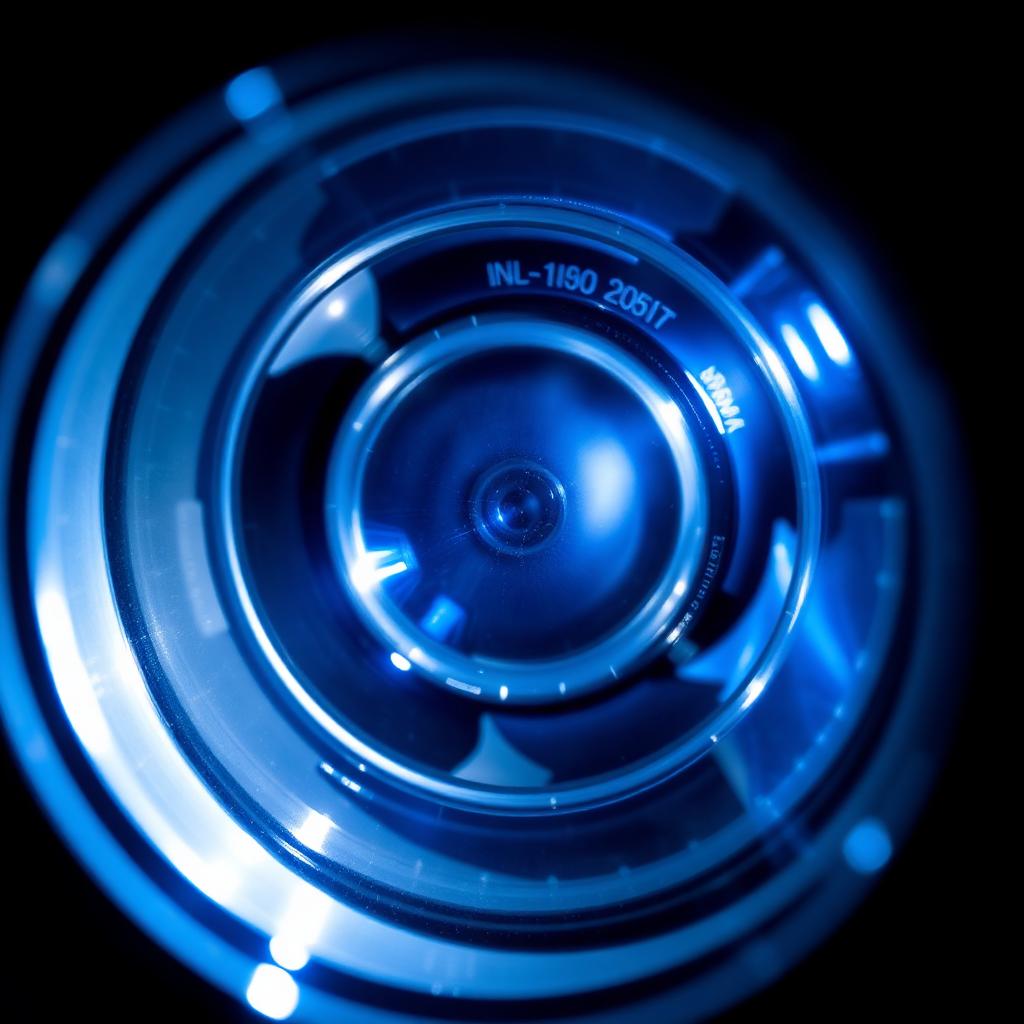 Macro detail of LED projector lens elements